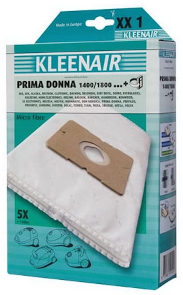 Kleenair 5 SMS Stofzuigerzakken Prima Donna 1400-1800 XX-1 + 1 Filter