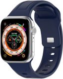 By Qubix Apple Watch Bandje Square Siliconen Navy 44mm/45mm/46mm/49mm