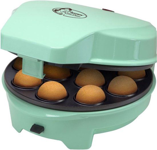 Bestron 3-in-1 cakemaker - donut-, hartenwafel- en cakepopmaker - mint