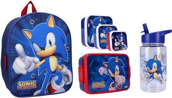 4KidsOnly Sonic school set; rugzak en lunchset
