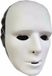 Merkloos Grimeer maskers - 6x - wit - kunststof - met elastiekje - Zelf beschilderen - gezichtsmaskers
