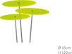 Cazador Del Sol 3 stuks! Zonnevanger Groen-Geel medium 120x15 cm
