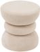 ATMOSPHERA CREATEUR D'INTERIEUR Pouf Ritem rond D.36cm crème