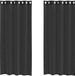 vidaXL Gordijnen voile met doorvoertules 2 st 140x245 cm zwart
