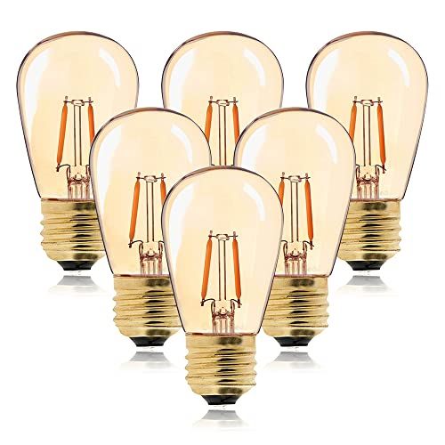 Century Light 6 stuks S14 E27 LED warm wit vintage lamp 1W
