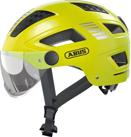 ABUS Hyban 2.0 ACE Fietshelm - Signal Yellow - Maat M (52-58 cm)