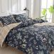 3-Delig Microfiber Beddengoed Set met Bloemenprint