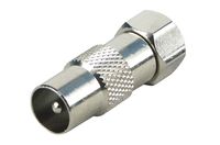 Schwaiger UEST9310531 F-stekker/IEC-stekker adapter, zilver