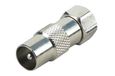 Schwaiger UEST9310531 F-stekker/IEC-stekker adapter, zilver