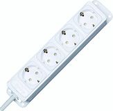 Kopp UNOversal 4-voudige stekkerdoos verhoogde contactbescherming, voedingskabel 1,4 m, kleur: arctisch wit, 4-pack, 127102016