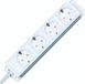 Kopp UNOversal 4-voudige stekkerdoos verhoogde contactbescherming, voedingskabel 1,4 m, kleur: arctisch wit, 4-pack, 127102016