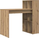 vidaXL Bureau Artisan Eiken Bewerkt Hout 108 x 55 x 103.5 cm