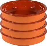 Merkloos / Sans marque Gerimport Tapas bord/schaal - 8x - Sevilla - 26 cm - aardewerk - oranje - serveerschaal