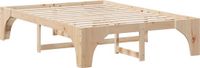 vidaXL Massief grenenhouten bedframe 150 x 200 cm Bruin