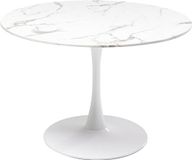 Kare Design Kare Tafel Veneto marmer wit Ø110cm consoletafel, metaal, 73x110x110cm