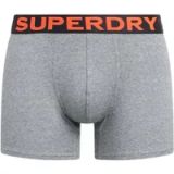 Superdry BOXER DOUBLE PACK Heren Onderbroek - Zwart/ Groen - Maat S