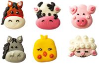 Decora 0500298 6 stuks boerderijdierdecoraties