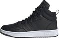 adidas Hoops 3.0 Mid Lifestyle Basketball Klassieke Bontvoering Winterse Schoenen - Unisex - Zwart - 44