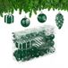 Relaxdays Kerstballen - Set van 72 - Kunststof - Donkergroen - Hartjes & Sokjes