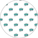 Bonateks Ronde digitaal bedrukte muismat, antislip onderkant, voor kantoor en thuis, diameter: 22 cm