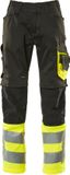 Mascot Safe Supreme Broek met kniezakken 15679-860 - Zwart/hi-vis geel - C60