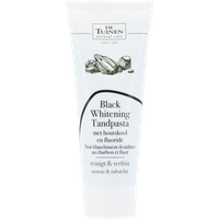 De Tuinen 1+1 gratis Black Whitening Tandpasta Houtskool + Fluoride - 75ml