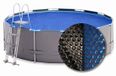 W'eau solar cover rond - 400 cm (zeilmaat 394) - Zwart/Blauw
