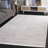 Safavieh Whisper Collection Modern tapijt voor woonkamer, eetkamer, slaapkamer, korte pool, ivoor en grijs, 122 x 183 cm