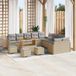 Maison Exclusive - Ensemble de jardin avec banc, 14 pièces, beige, en polyrotin
