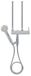 STIEBEL ELTRON Eengreeps-wandarmatuur MEBD voor doorstroomboiler, badkraan met handdouche, 205623