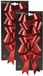 Decoris Kerst ornamenten strikken - 6x st - rood - 14 x 10 cm
