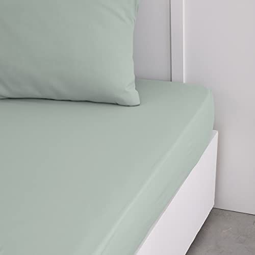 TODAY Essential Hoeslaken 90 x 190 cm Groen Katoen