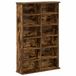 vidaXL CD Kast Gerookt eiken 60 x 17 x 92 cm Bewerkt hout