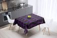 Bonamaison Tafelkleed, Anti-Mold, Sneldrogend, Waterdicht, 100% Polyester Tafellaken, Paars, zwart, 140 x 140 Cm