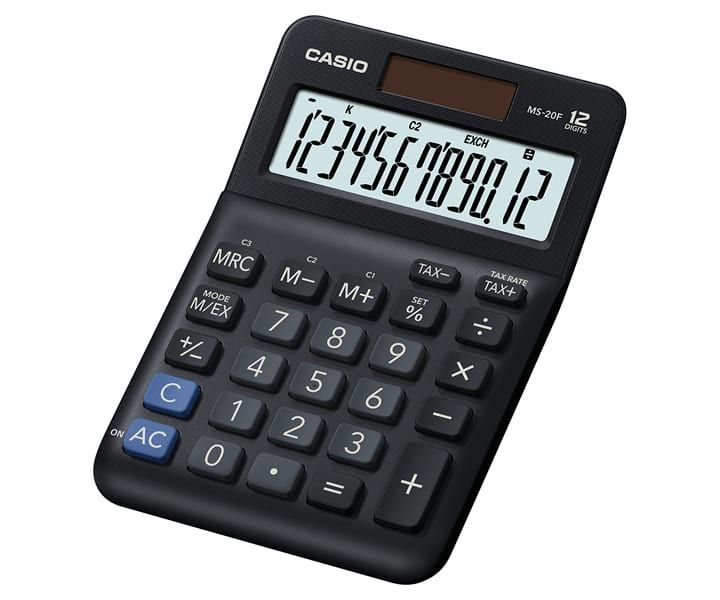 Casio MS-20F - Bureaurekenmachine - Zwart