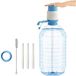 NK Universele Waterdispenser - Handmatige Dispenser voor Karaffen, Flessen, Vaten - Geschikt voor 2,4,6,8,10 en 12L Flessen, met 3,8 en 4,8 cm Adapter - Wit en Blauw