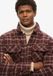 Superdry Surplus Geruite Jas Heren L Katoen Lange Mouw Burgundy Check