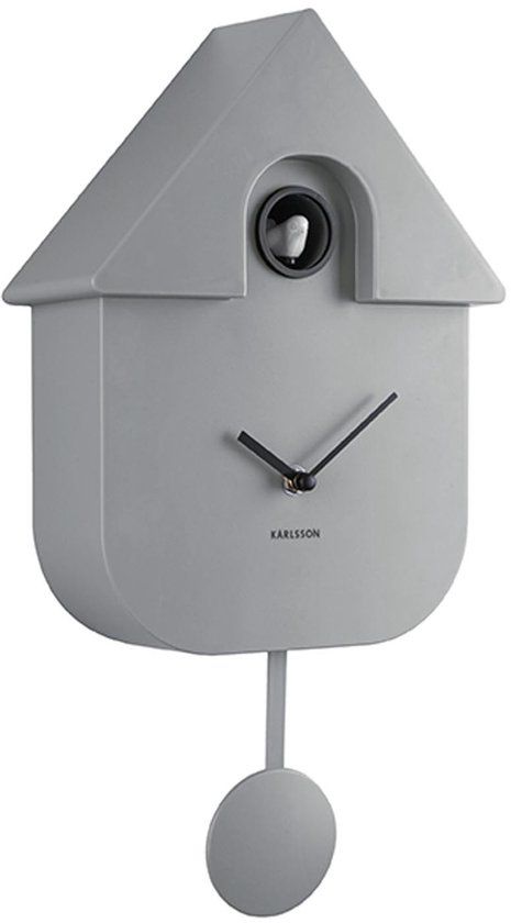 Karlsson Modern Cuckoo Wall Clock - Grey