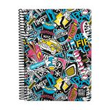 Grafoplás Vierkant notitieboekje | 80 vellen geruit 4 x 4 90 g | kunststof deksel | spiraalbinding | Design bits & Bobs Pop Up Design New York | FSC-gecertificeerd