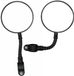 Benson Fietsspiegel - 2x - D8 cm - flexibel - met reflector - zwart - rond