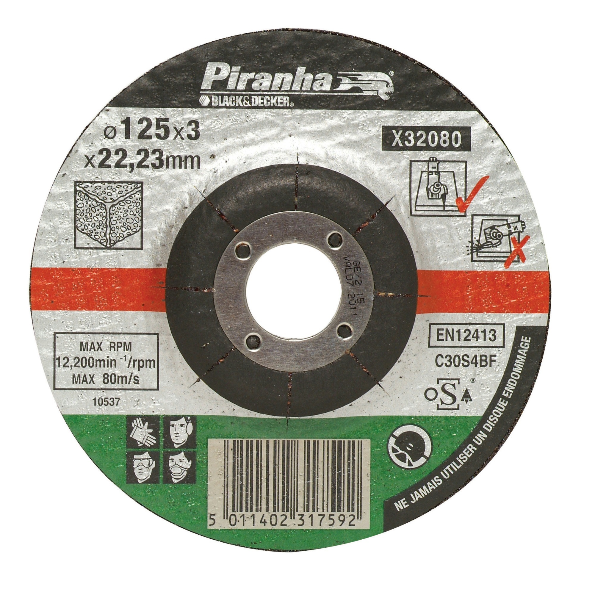 Piranha doorslijpschijf steen 3,2x125 mm X32080