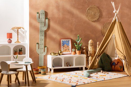 Atmosphera Kids Set Tekentafel/Kindertafel + Kinderstoelen - 58x38x43cm - Wit