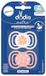 Dodie Extra 2 Sucette Anatomique Symétrique + 6 Mois (Rose/Blanc)