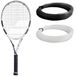 Babolat Pure Drive Wimbledon raquette de tennis, 11e génération, édition limitée, crème/noir/beige foncé, cordée avec 16 g Babolat Syn Good, tension moyenne