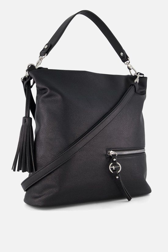 Tamaris Schoudertas Nele Hobo Bag Black Zwart