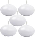 Merkloos 20x Bruiloft/huwelijk drijfkaarsen wit 5 cm