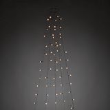 Konstsmide 6368-820 LED boommantel met ring Ø 11, met globes, 5 strengen à 40 diodes, voorgemonteerd, 200 amberkleurige diodes, 30 V interne transformator, groene kabel