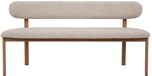 Giga Meubel Banc de salle à manger Noor Beige/Naturel - 160 cm - Tissu - Japandi