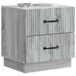 vidaXL Nachtkastje 2 st Grijs sonoma 43 x 34,5 x 44,5 cm Bewerkt hout