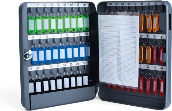 Pavo Sleutelkast basic 54 haken donkergrijs